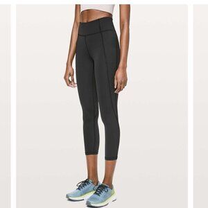 LULULEMON time to sweat crop black size 4 workout pant
